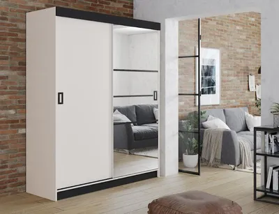 Produktbild von RETRO 6 Kleiderschrank, 167 cm. Variante: Farbe Weiß, Größe 167x205x59