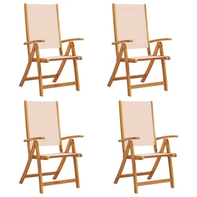 Immagine prodotto di Sedie Pieghevoli 4 pz Massello d'Acacia e Textilene