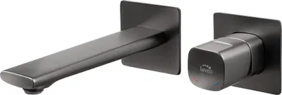 Immagine prodotto di Miscelatore monocomando da incasso in grafite, con sistema di chiusura a pulsante, dal design moderno
