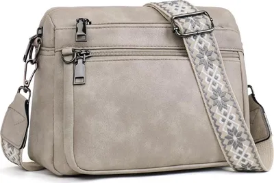 Produktbild von MUIIKOLA Damen Umhängetasche Leder Mittelgroß Crossbody Bag