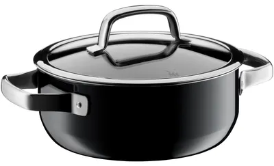 Image de WMF Fusiontec, cocotte minérale avec couvercle en verre, 20 cm, noire, référence 3201113151, code EAN 4000530702722