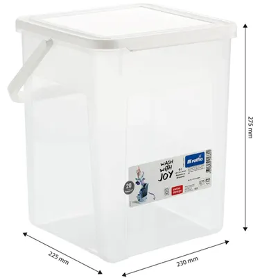 Zdjęcie produktu dla ROTHO Pojemnik na detergenty 5kg 9L transpar/biały