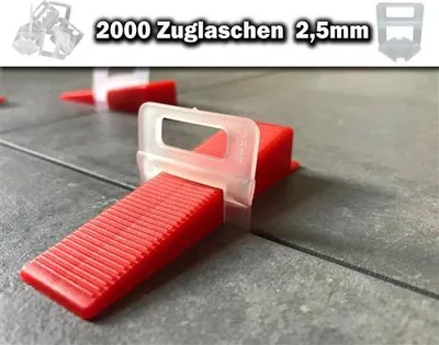 Obrázok produktu pre 2000 ťahacích úchytiek 2,5 mm – systém na vyrovnávanie dlaždíc KACHEL GOTT®