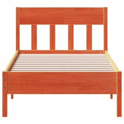Produktbild von "Winter Sale" Massivholzbett ohne Matratze Wachsbraun 90x200 Kiefernholz - clorisNeu212727 - Klassische BettenJugendbett Tagesbett