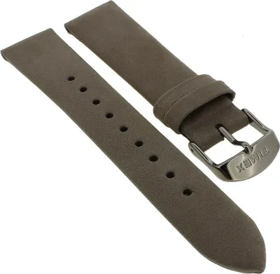 Produktbild von Timex Uhrenarmband 18mm | Leder grau für Lederband TW2P96400