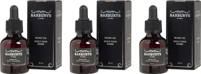 Produktbild von Bartöl Set mit Arganöl und Wiesenschaumkrautöl für geschmeidigen Bart, 3x30 ml