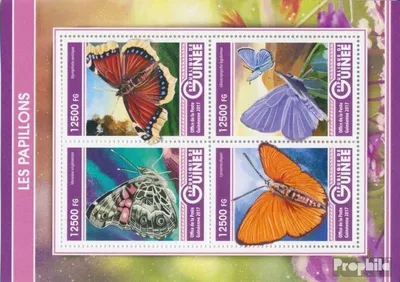 Produktbild von Briefmarken Guinea 2017 Mi 12286-12289 Kleinbogen (kompl. Ausgabe) postfrisch Schmetterlinge