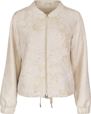 Produktbild von RACHEL Jacke mit Collegekragen, 2-Wege-Reißverschluss und Eingrifftaschen, Beige Mix, Gr. 42