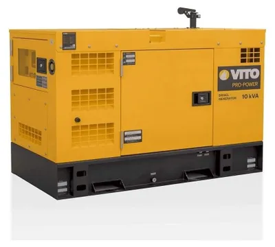 Image de Groupe électrogène DIESEL 10KVA 8.0KW Triphasé AVR Démarrage Automatique Autonomie 13H VITO