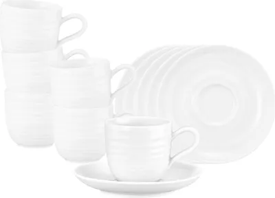 Produktbild von Seltmann Weiden Terra Espressotasse mit Untertasse weiß 6er Set