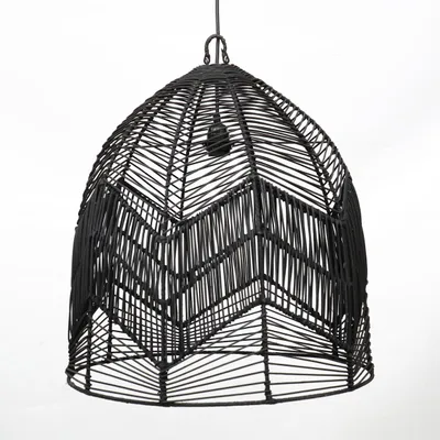 Immagine prodotto di Bazar Bizar Lampada a sospensione in rattan nero 50x50x50 cm