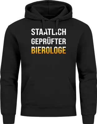 Produktbild von Hoodie Herren für das  Staatlich er Bierologe Ersatz Tracht Pullover Volksfest Bierfest Outfit Spruch Lustig Moonworks®