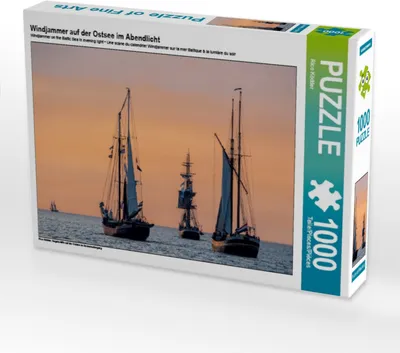 Produktbild von Calvendo Windjammer auf der Ostsee im Abendlicht 1000 Teile Puzzle quer 640x480mm, Ködder Rico; 7297484