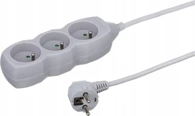 Obrázek produktu pro Bílá trojnásobná zásuvková lišta 1,5 m 250 V 16 A IP20