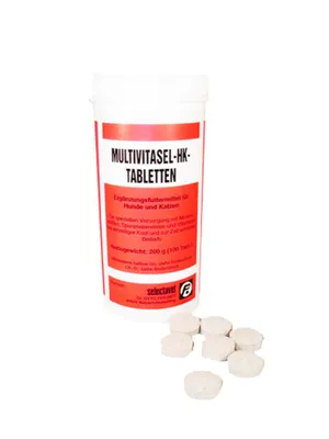 Produktbild von selectavet Multivitasel-HK 100 Tabletten | Hunde & Katzen | Vitaminen | Spurenelemente