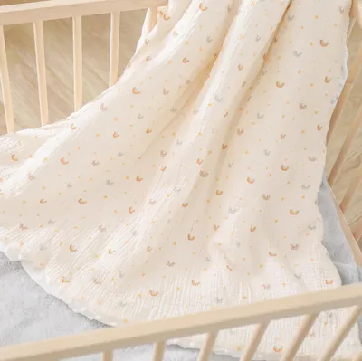 Immagine prodotto di Coperta morbida per neonati, 75x100 cm - in tessuto minky e mussola