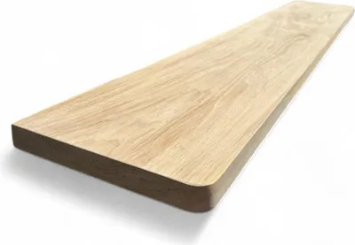 Produktbild von Fensterbank aus massiver Eiche 120x20x4cm mit abgerundeten Ecken, Stufe aus Eichenholz, Schwelle aus massivem Eichenholz, Treppenstufe, Eichenbelag