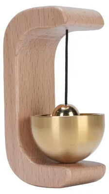 Produktbild von Magnetische Ladenglocke mit Holzgriff, lauter Klang, zum Öffnen von Türen, zum Aufhängen an der Eingangstür von Restaurants, Geschäften und Häusern