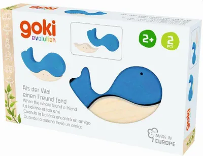 Produktbild von Goki Puzzle, Als der Wal einen Freund fand, Bausatz, 2 Jahr(e), Holz, 4 Stück(e)