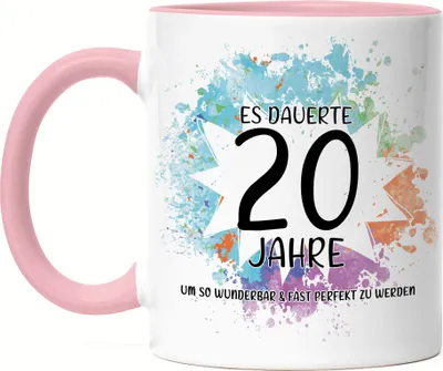 Produktbild von Es Dauerte 20 Jahre Um So Wunderbar Zu Werden Tasse Rosa Geburtstagsgeschenk 20 Jahre Alt Humor