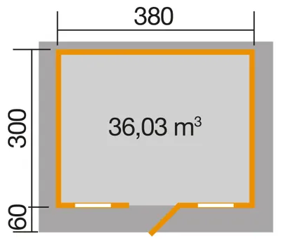 Produktbild von Gartenhaus in stabiler Blockbohlenbauweise, 45 mm Wandstärke, mit 19 mm Massivholzdach und Massivholzboden; Dachüberstände: Seiten je ca. 40 cm, hinten 10 cm Bemaßung: extra hoch! Firsthöhe 296 cm, Seitenwand 233 cm (ab Oberkante Fundament) Fenster: 2 große Dreh-/Kippfenster mit Kreuzsprossen Tür (lichtes Maß Türöffnung): B 81 cm x H 195 cm, extra hoch, 1 Lichtausschnitt mit Sprossen Dachbelag: Bitumen-Dachbelag zur Ersteindeckung