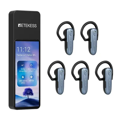 Produktbild von Retekess TT136 Tour Guide System, Automatisches, mehrsprachiges Übersetzungsgerät, 2,4-GHz, KI-Echtzeitübersetzung, 120 Sprachen,für Werksbesichtigung