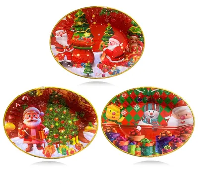 Productafbeelding van Set van 3 Kerstborden met Kerstmotieven