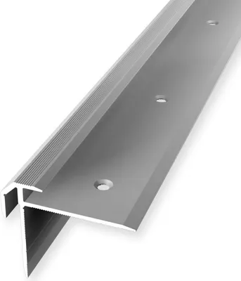 Produktbild von Treppenkantenprofil 30 x 38 x 2500 mm Treppenkante Winkelleiste Treppenprofil Aluminium eloxiert Geriffelt Doppelt Versetzt Versenkt Gebohrt Silber Küberit