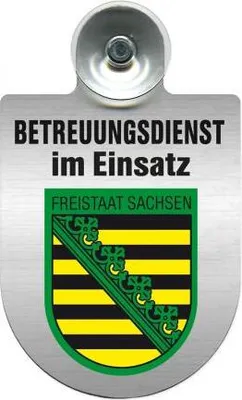 Produktbild von Einsatzschild Windschutzscheibe incl. Saugnapf - Betreuungsdienst im Einsatz - 309728 Color - Region Freistaat Sachsen