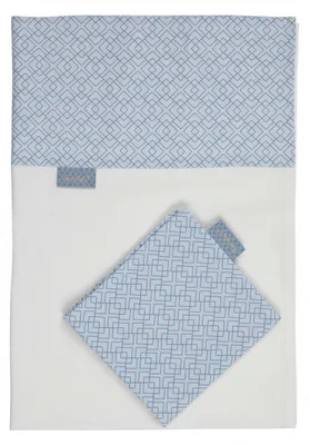 Produktbild von Perikles -Krippen und Abriss 100 x 150 cm Baumwoll weiß/blau