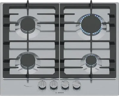 Obrázek produktu pro Plynová varná deska, BOSCH řada 6, 4 varné zóny, 52 x 58,2 cm, PCP6A5I90, nerezová ocel