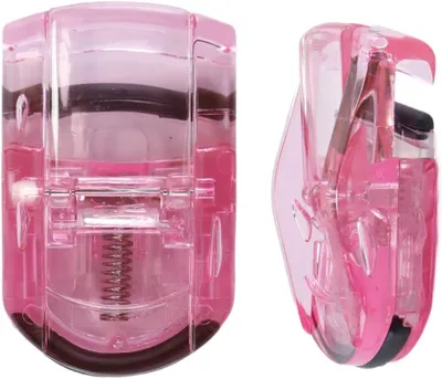 Produktbild von Wimpernzange 2 Stück, rosa, Silikonkissen, tragbar, für Alltag