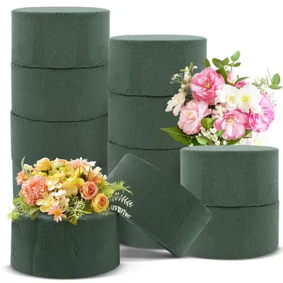 Productafbeelding van Bloemenschuim voor bloemen - Set van 12 stuks - Bloemenschuim voor kunstbloemen en bloemarrangementen - Rond