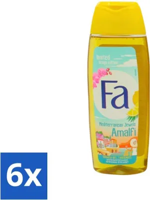 Produktbild von Fa - Duschgel - Mediterranean Jewels Amalfi - Orchidee & Zitrus - Frischer & tropischer Duft - Erfrischend - 250 ml - Vorteilspack - 6 Stücke