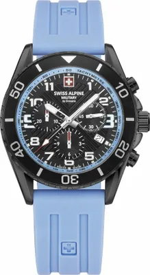 Produktbild von Swiss Alpine Military Herren Uhr Chronograph Analog Quarz 7029.9871SAM Silikon