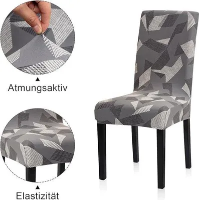 Produktbild von Famanu Stuhlhussen für Esszimmerstühle - 35,56 x 35,56 x 57,5 cm