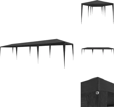Immagine prodotto di vidaXL Tenda per feste 3x9 m PE antracite - Padiglioni e tende per feste
