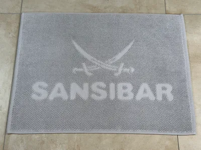 Produktbild von Sansibar Badteppich/Badematte "PEBBLE", 100% Baumwolle, extraweicher Flor, pflegeleicht, saugfähig, 50x80 cm, silber