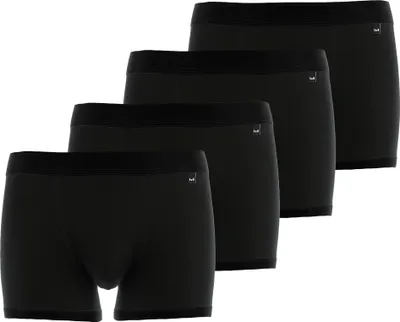 Produktbild von GÖTZBURG Herren Boxershorts, 4er Pack - X-lastic, Unterwäsche, Unterhosen, Logo, einfarbig Schwarz 3XL