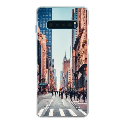 Produktbild von MuchoWow® Handyhülle Schutzhülle Hülle für Samsung Galaxy S10 Plus Veteranenparade in New York Silikon Softcase Handy Hülle - Schutzhülle