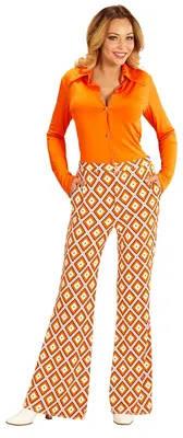 Productafbeelding van W WIDMANN MILANO - Feestkleding - Broek met wijde pijpen voor dames, geïnspireerd door de jaren '70