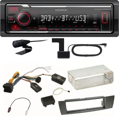 Produktbild von Kenwood KMM-BT408DAB Bluetooth Digitalradio Einbauset für BMW E87 E81 E82 X1 E84