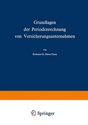 Produktbild von Grundlagen der Periodenrechnung von Versicherungsunternehmen