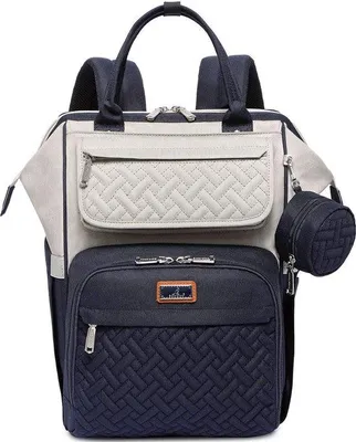 Produktbild von Famanu Wickeltasche Multifunktional mit Wickelunterlage - Grau und Blau