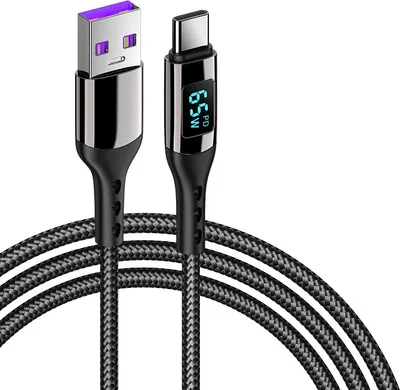 Produktbild von INF USB-C PD Schnellladekabel 100 W Schwarz 1 m
