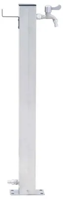 Produktbild von Garten-Wassersäule - Standbrunnen für außen - 80 cm Höhe - Edelstahl - Quadratische Form - Freistehend