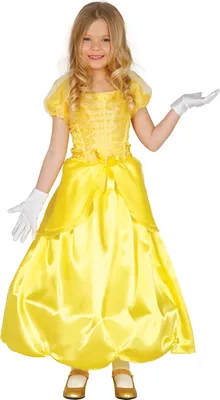 Produktbild von Prinzessinnenkleid gelb Mädchen Kostüm , Größe:98/104