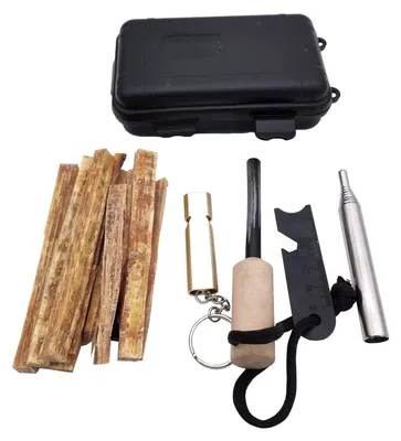 Produktbild von Feuerstarter-Set, Outdoor-Überlebensset mit mehreren Systemen zur Feuererzeugung