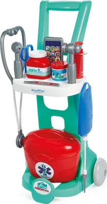 Produktbild von Ecoiffier medizinischer Spielzeug-Trolley - Arztkoffer für Kinder 12-teilig