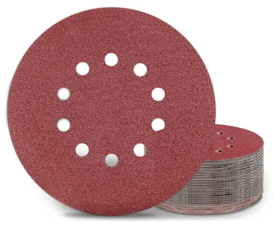 Produktbild von 225-mm-Schleifscheiben, 25 runde Schleifpads, K?rnung P60, 10 L?cher, fš¹r Langhalsschleifer, Trockenbauschleifer und Giraffenschleifer